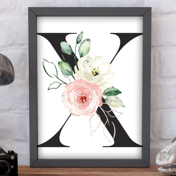 Monogram lettler  wall art‎ - Picture 1 of 5